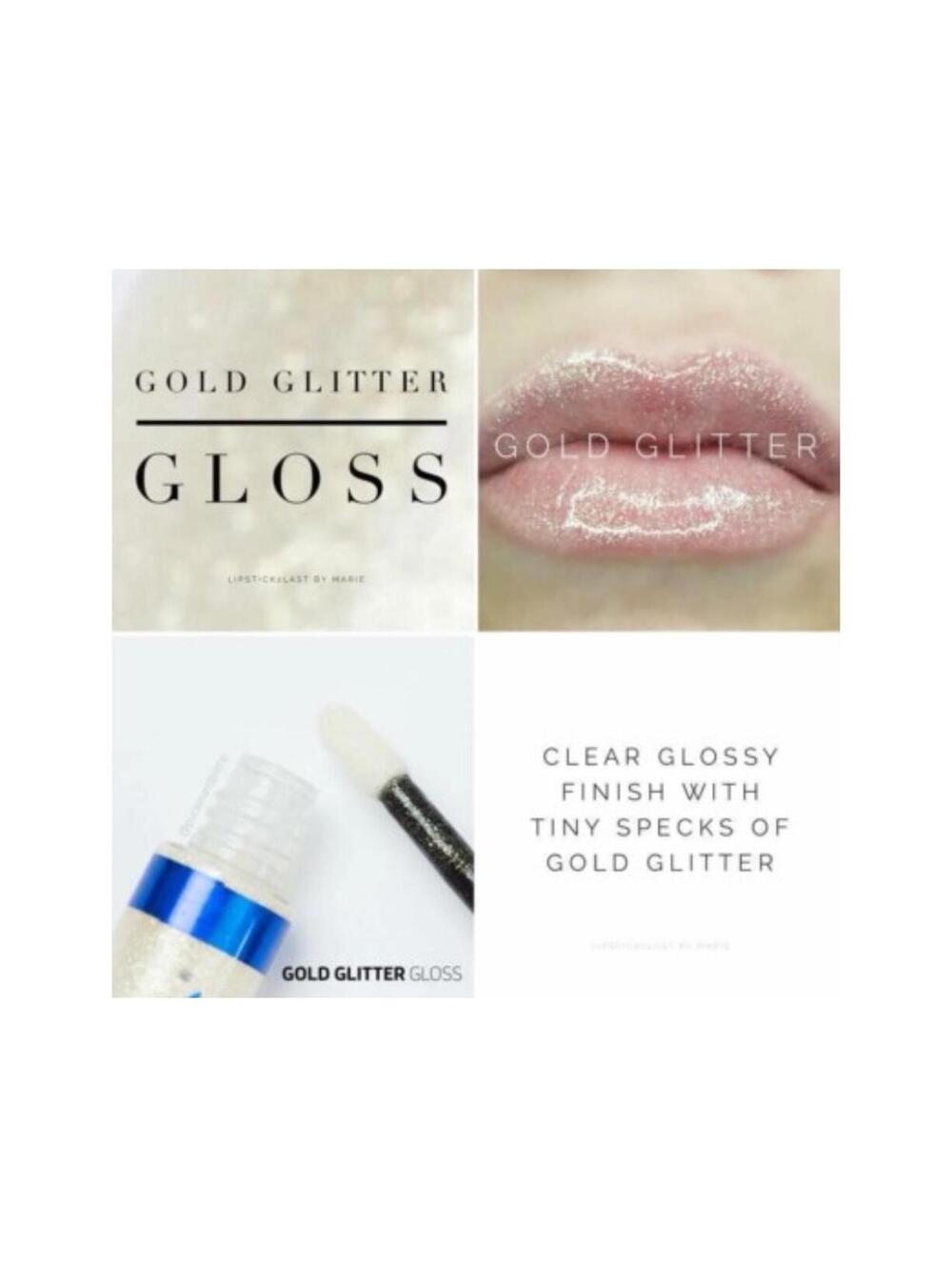 Gold Glitter Lip Gloss - LipSense